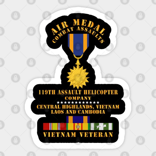 Air Medal - Combat Assaults - 119th AHC - Central Highlands VN Laos Cambod w VN SVC w Air Medal X 300 Sticker by twix123844